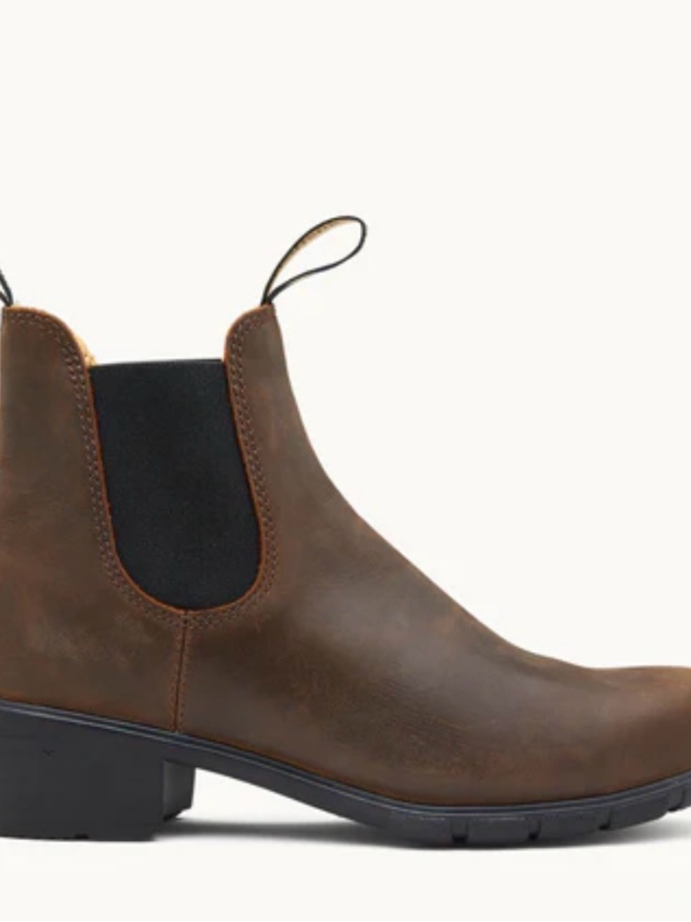 Blundstone Women’s Series #1673 Heeled Boots in Antique Brown US 9.5